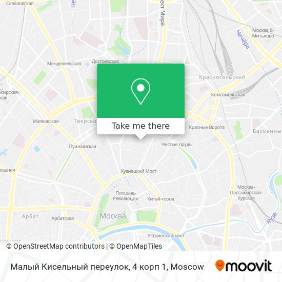 Малый Кисельный переулок, 4 корп 1 map