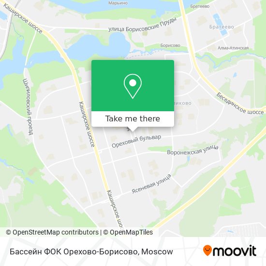 Бассейн ФОК Орехово-Борисово map