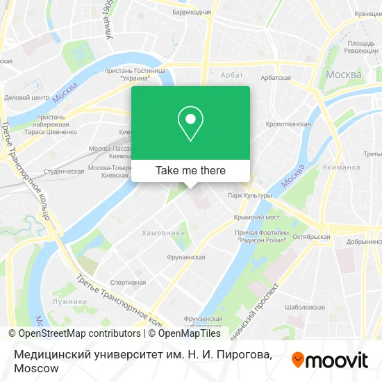 Медицинский университет им. Н. И. Пирогова map