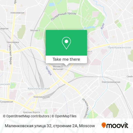 Маленковская улица 32, строение 2A map