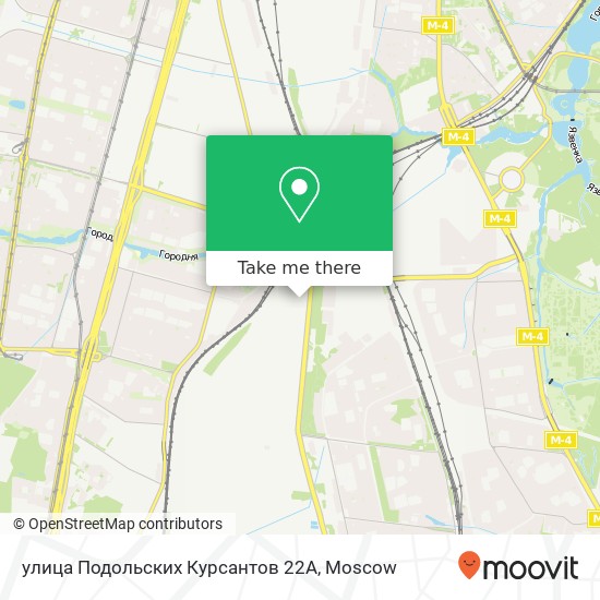 улица Подольских Курсантов 22А map