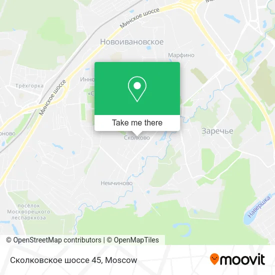 Сколковское шоссе 45 map