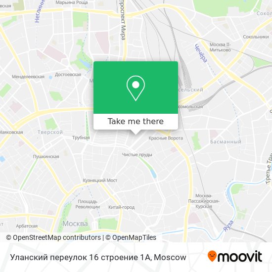 Уланский переулок 16 строение 1А map