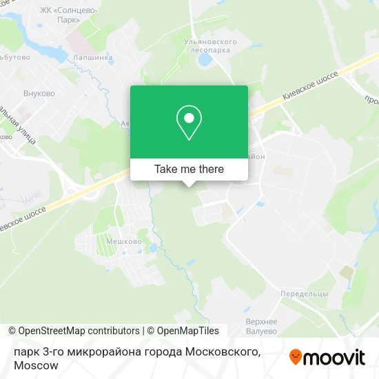 парк 3-го микрорайона города Московского map