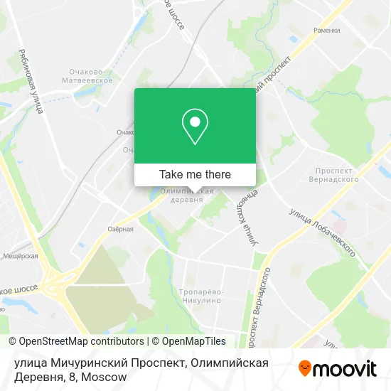 улица Мичуринский Проспект, Олимпийская Деревня, 8 map