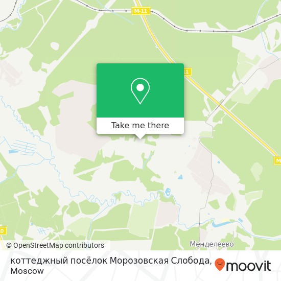 коттеджный посёлок Морозовская Слобода map