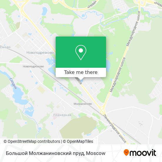 Большой Молжаниновский пруд map