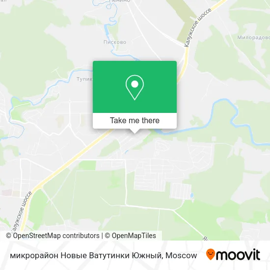 микрорайон Новые Ватутинки Южный map