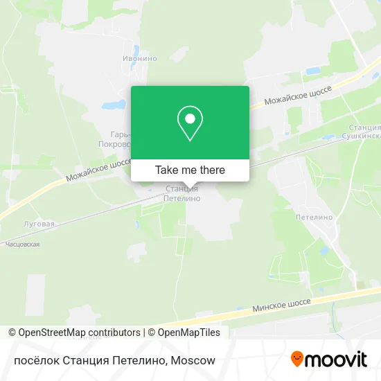 посёлок Станция Петелино map