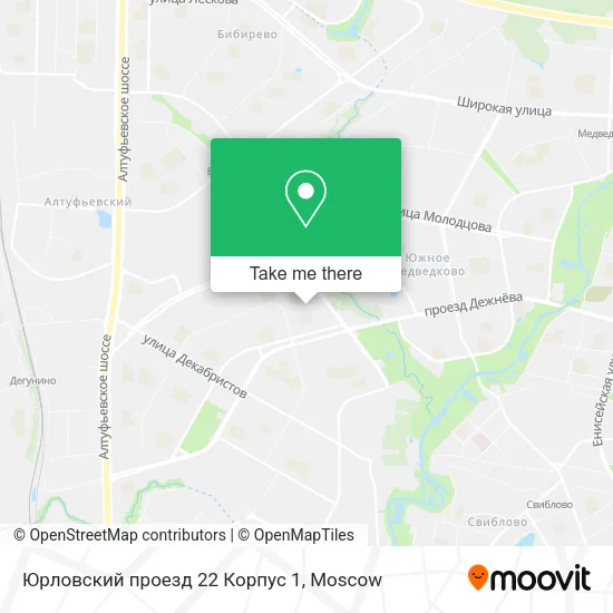 Юрловский проезд 22 Корпус 1 map