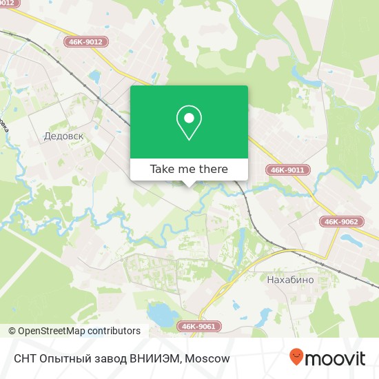 СНТ Опытный завод ВНИИЭМ map