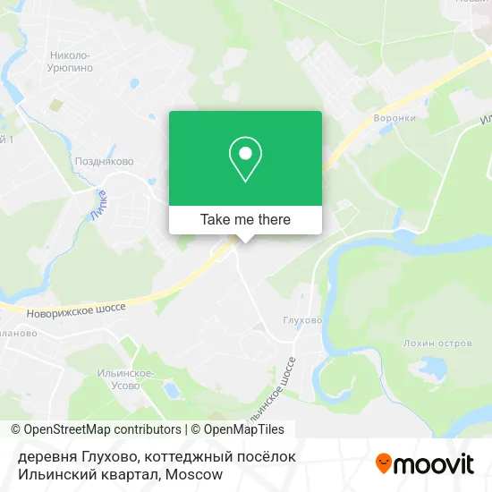 деревня Глухово, коттеджный посёлок Ильинский квартал map