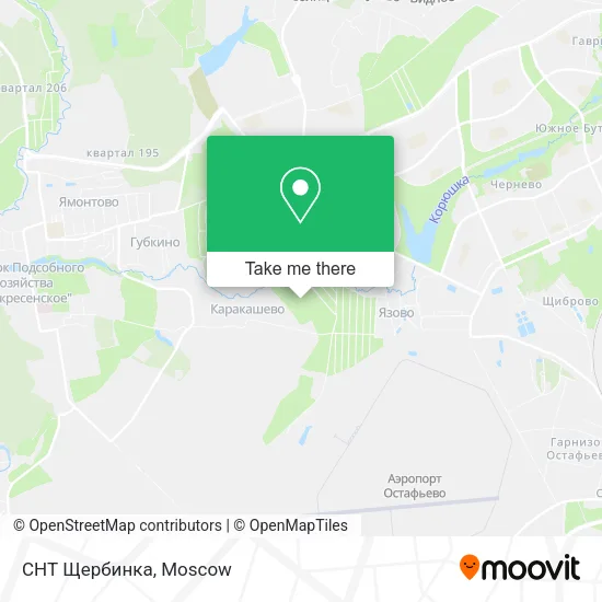 СНТ Щербинка map