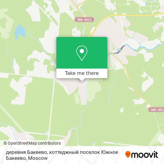 деревня Бакеево, коттеджный поселок Южное Бакеево map