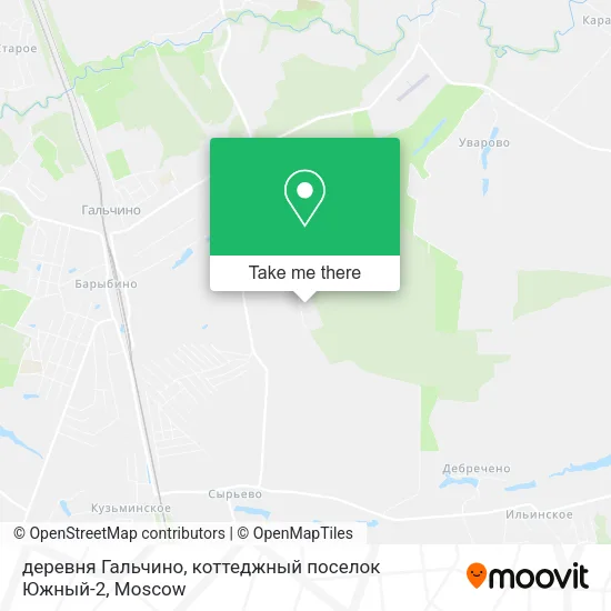 деревня Гальчино, коттеджный поселок Южный-2 map