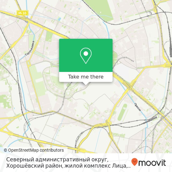 Северный административный округ, Хорошёвский район, жилой комплекс Лица map