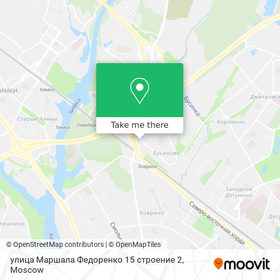 улица Маршала Федоренко 15 строение 2 map