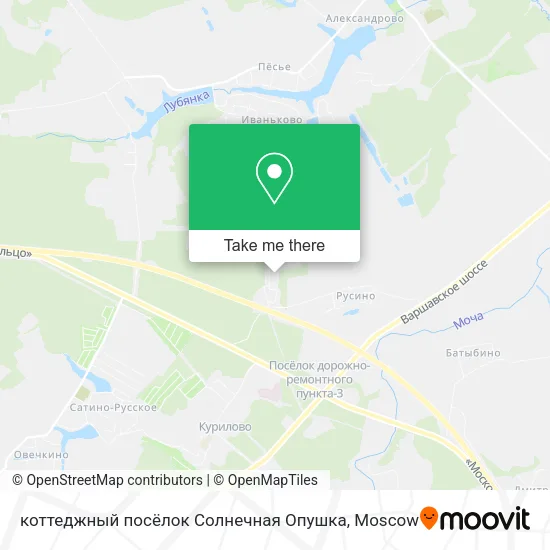 коттеджный посёлок Солнечная Опушка map