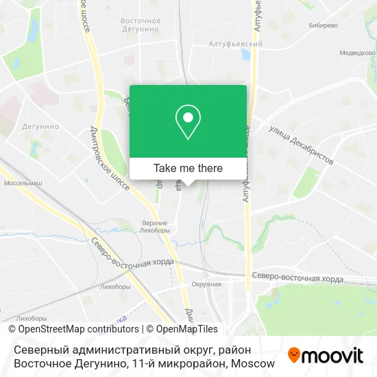 Северный административный округ, район Восточное Дегунино, 11-й микрорайон map