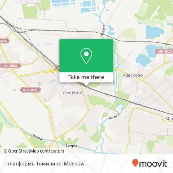 платформа Томилино map