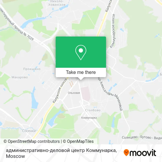 административно-деловой центр Коммунарка map