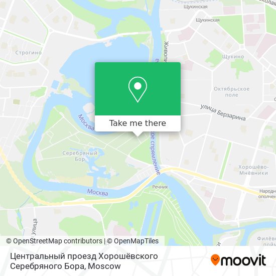 Центральный проезд Хорошёвского Серебряного Бора map