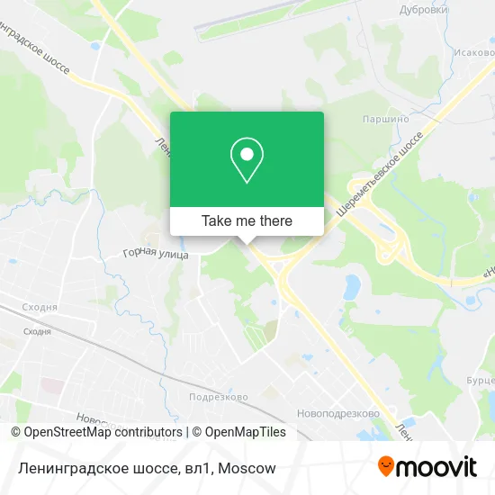 Ленинградское шоссе, вл1 map