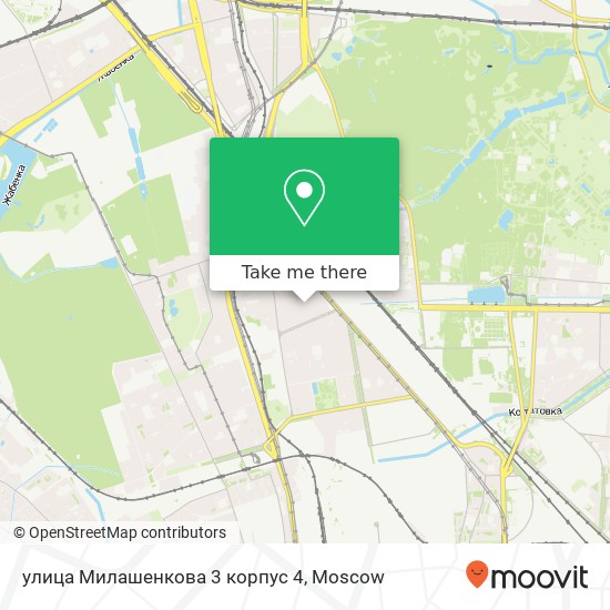 улица Милашенкова 3 корпус 4 map