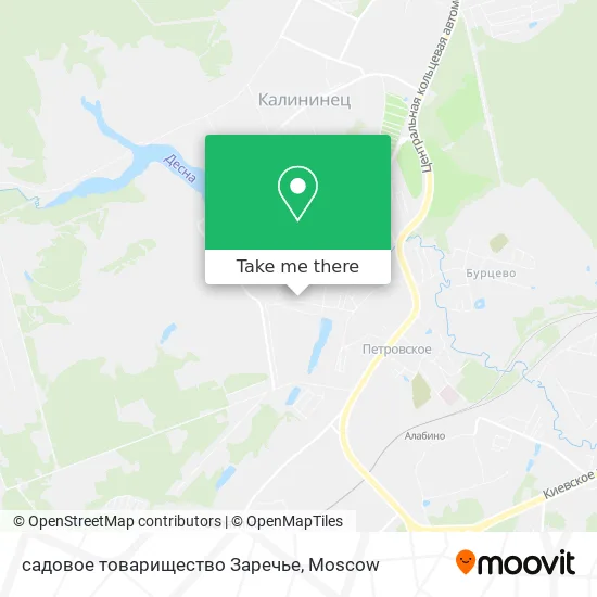 садовое товарищество Заречье map