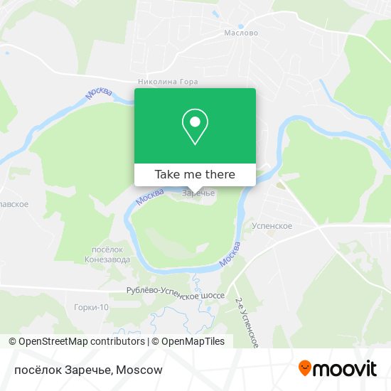 посёлок Заречье map