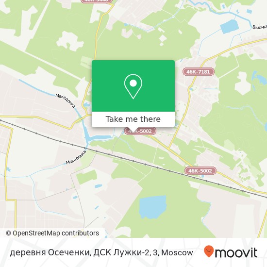деревня Осеченки, ДСК Лужки-2, 3 map