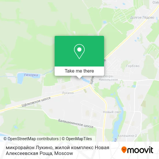 микрорайон Лукино, жилой комплекс Новая Алексеевская Роща map