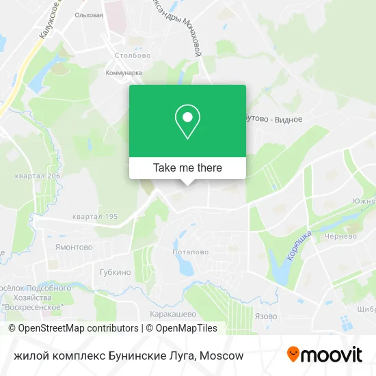жилой комплекс Бунинские Луга map