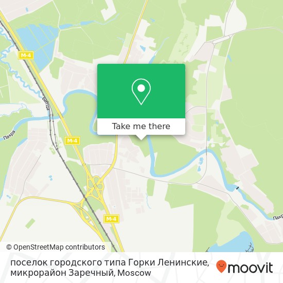поселок городского типа Горки Ленинские, микрорайон Заречный map