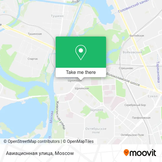 Авиационная улица map