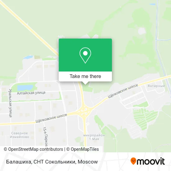 Балашиха, СНТ Сокольники map