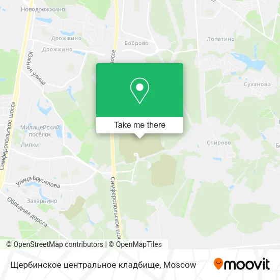 Щербинское центральное кладбище map