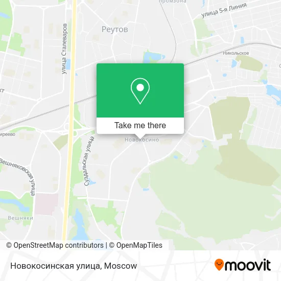 Новокосинская улица map