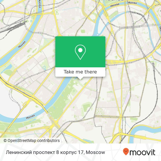 Ленинский проспект 8 корпус 17 map