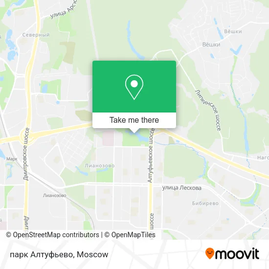 парк Алтуфьево map
