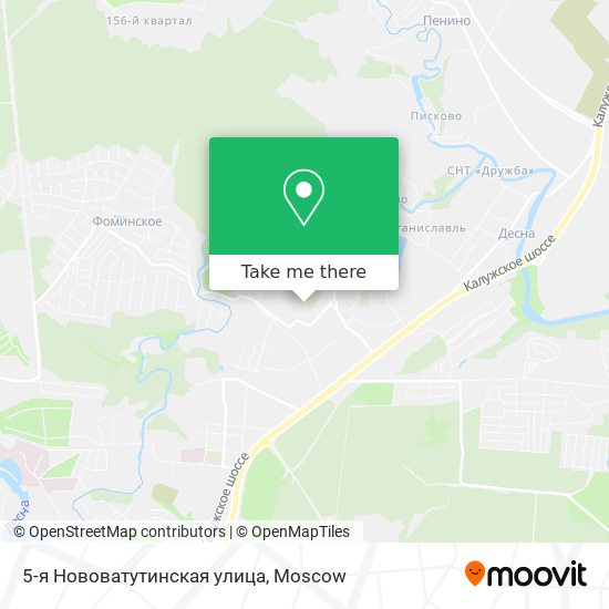 5-я Нововатутинская улица map