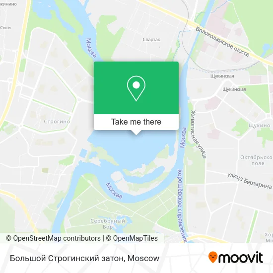 Большой Строгинский затон map