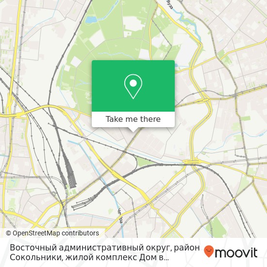 Восточный административный округ, район Сокольники, жилой комплекс Дом в Сокольниках map