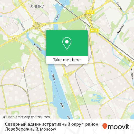 Северный административный округ, район Левобережный map