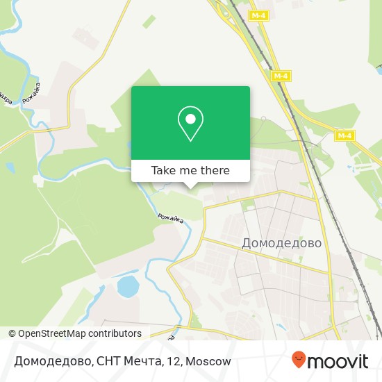 Домодедово, СНТ Мечта, 12 map