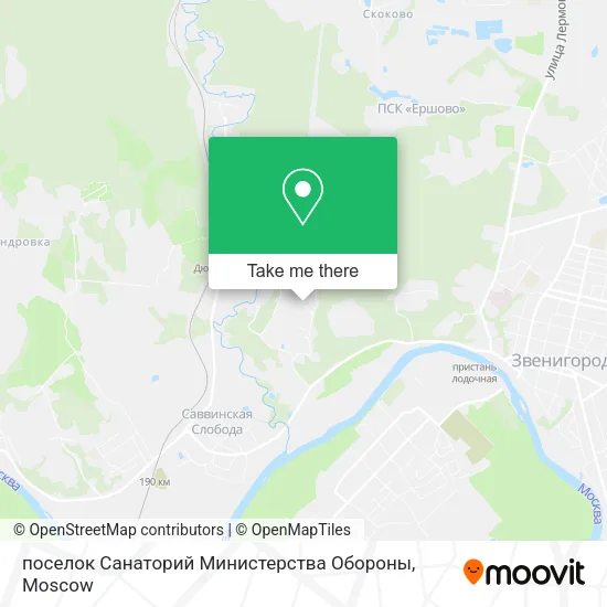 поселок Санаторий Министерства Обороны map
