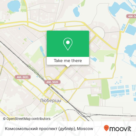 Комсомольский проспект (дублёр) map