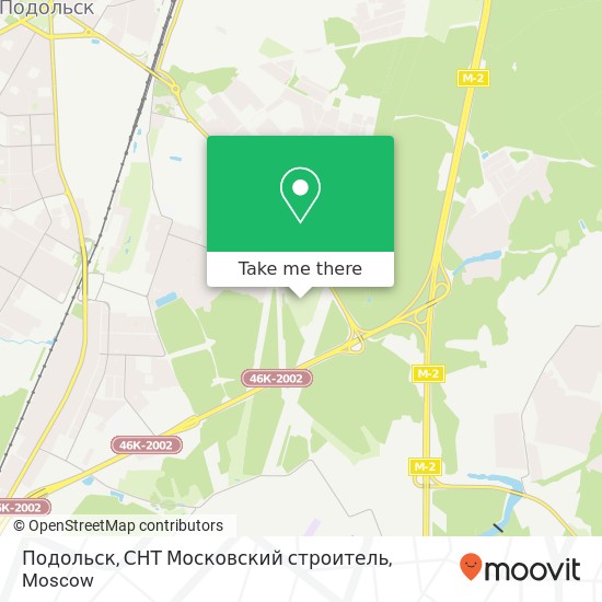 Подольск, СНТ Московский строитель map