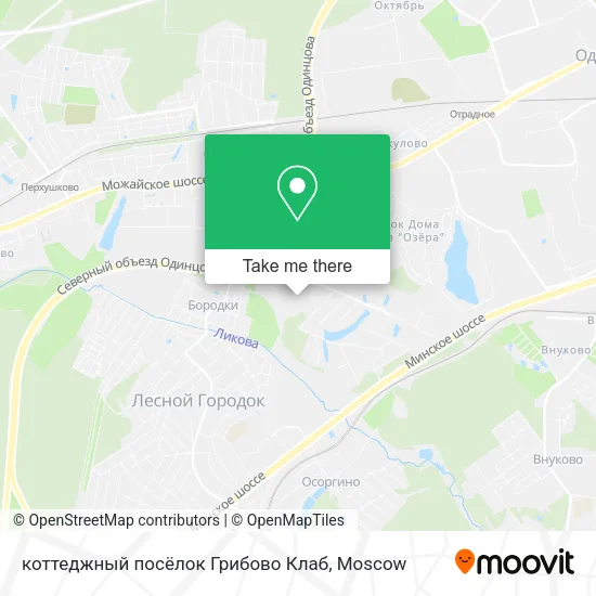 коттеджный посёлок Грибово Клаб map