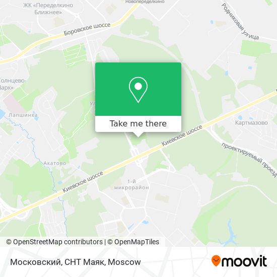 Московский, СНТ Маяк map